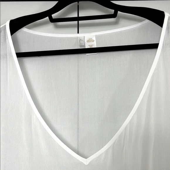 NORDSTROM Anne Cole White Cover Up  Flowy Sleeves.100% Rayon Ptp 30” - Picture 7 of 10